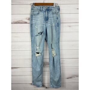 Hollister Ultra High Rise‎ Mom Jeans Vintage Stretch Size 0R